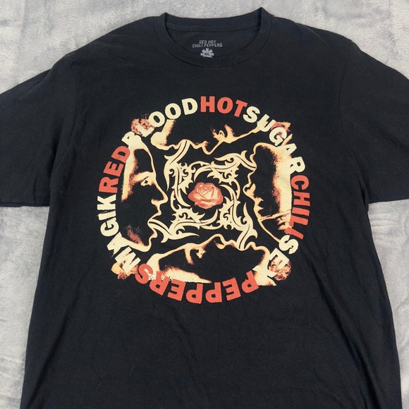 Red Hot Chili Peppers Blood Sugar Sex Magik Graphic T Shirt Mens XL Black Cotton - Picture 2 of 4